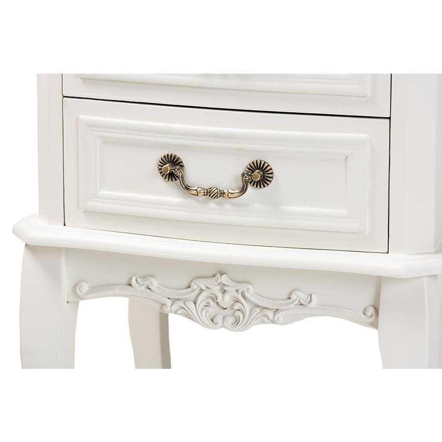 Baxton Studio Amalie Antique French Country Cottage Two-Tone White and Oak Finished 2-Drawer Wood Nightstand. Picture 7