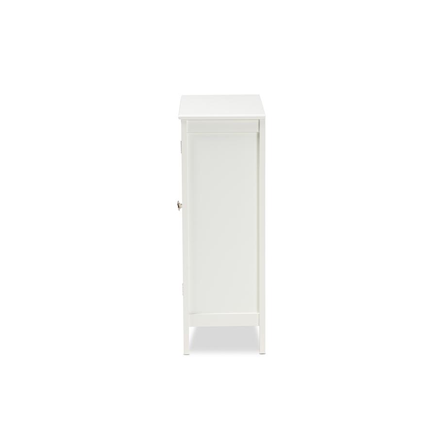 Farmhouse White Finished 2-door Wood Multipurpose Storage Cabinet. Picture 4