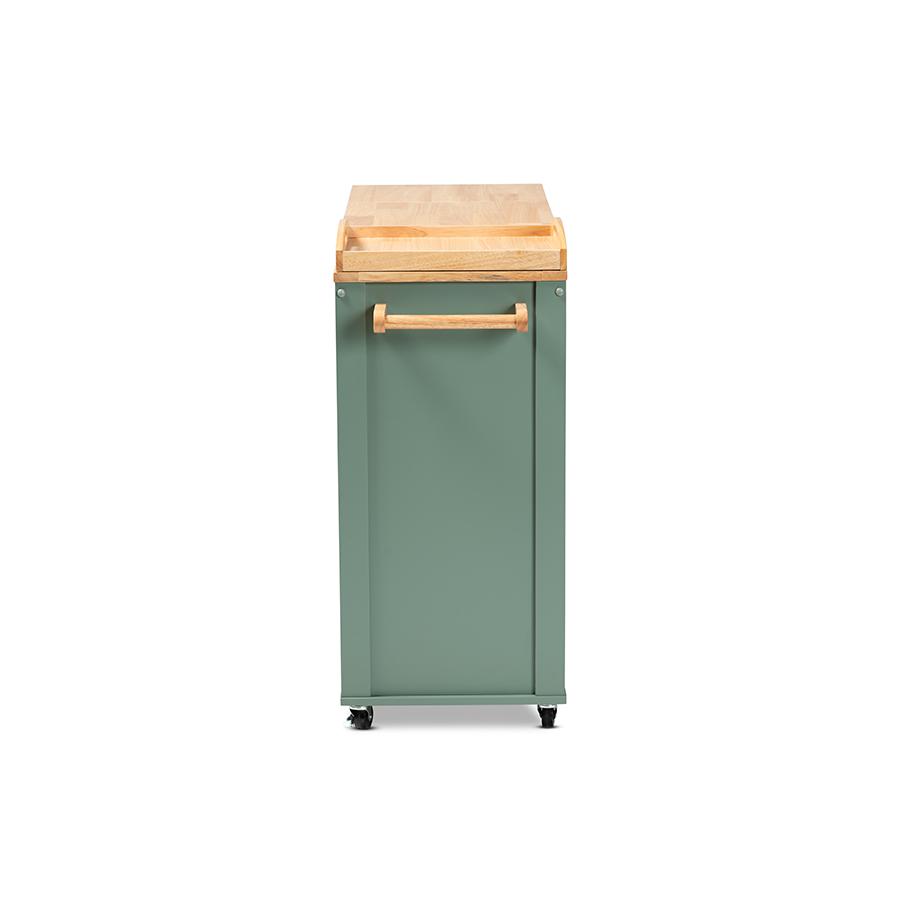 Natural Wood Kitchen Storage Cart. Picture 4