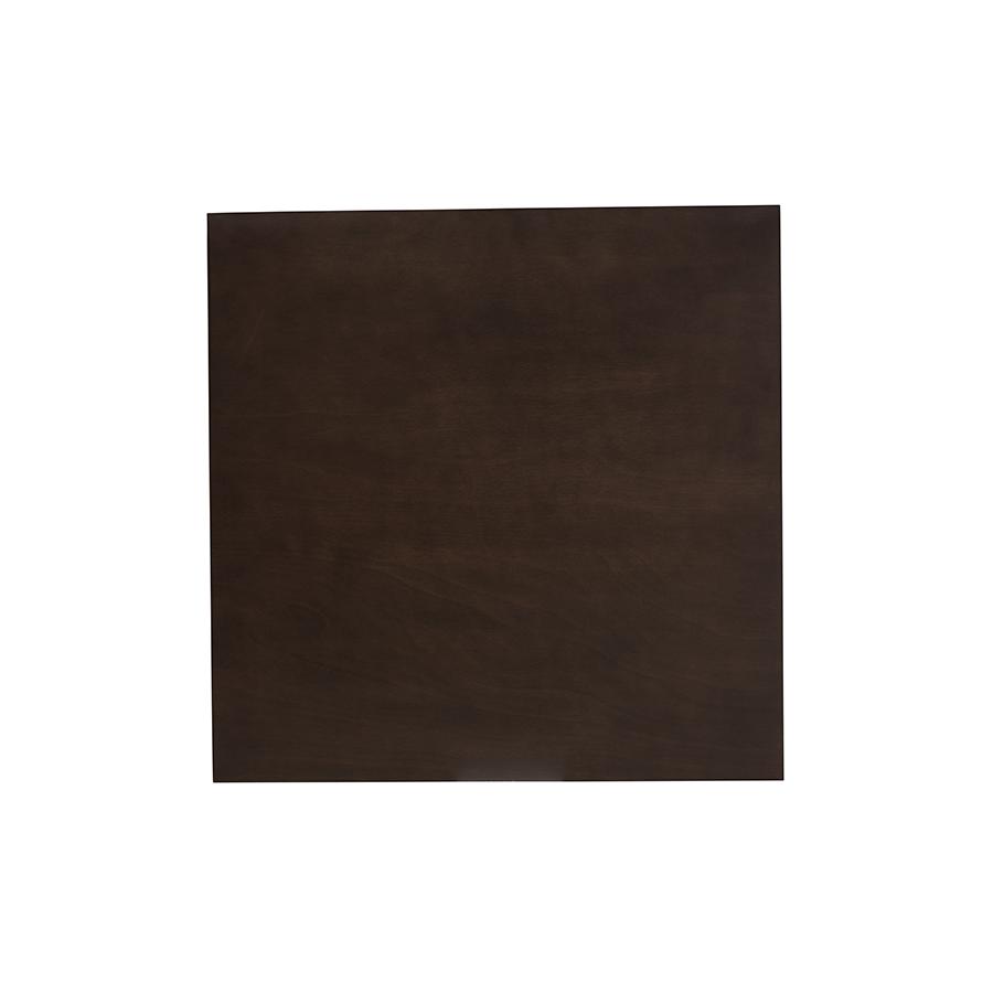 Baxton Studio Britte Mid-Century Modern Dark Oak Brown Finished Square Wood Dining Table. Picture 3