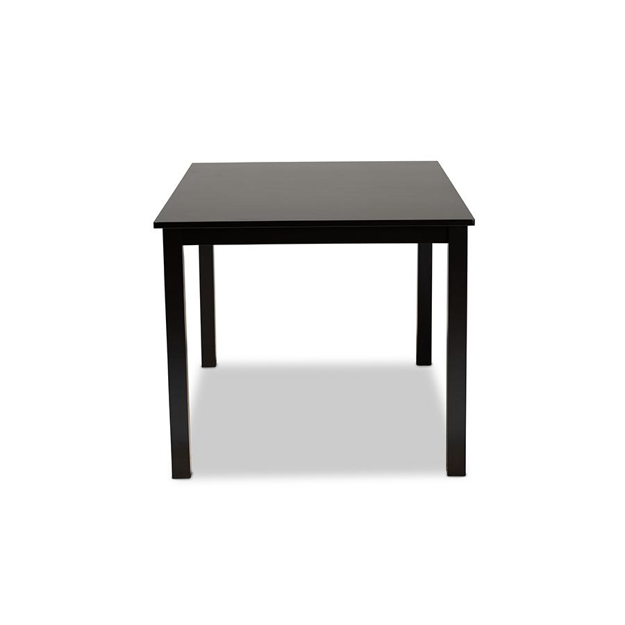 Eveline Modern and Contemporary Espresso Brown Finished Rectangular Wood Dining Table. Picture 3