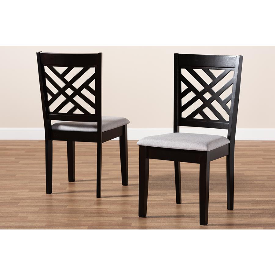 Espresso Brown Finished Wood 2-Piece Dining Chair Set Set. Picture 6