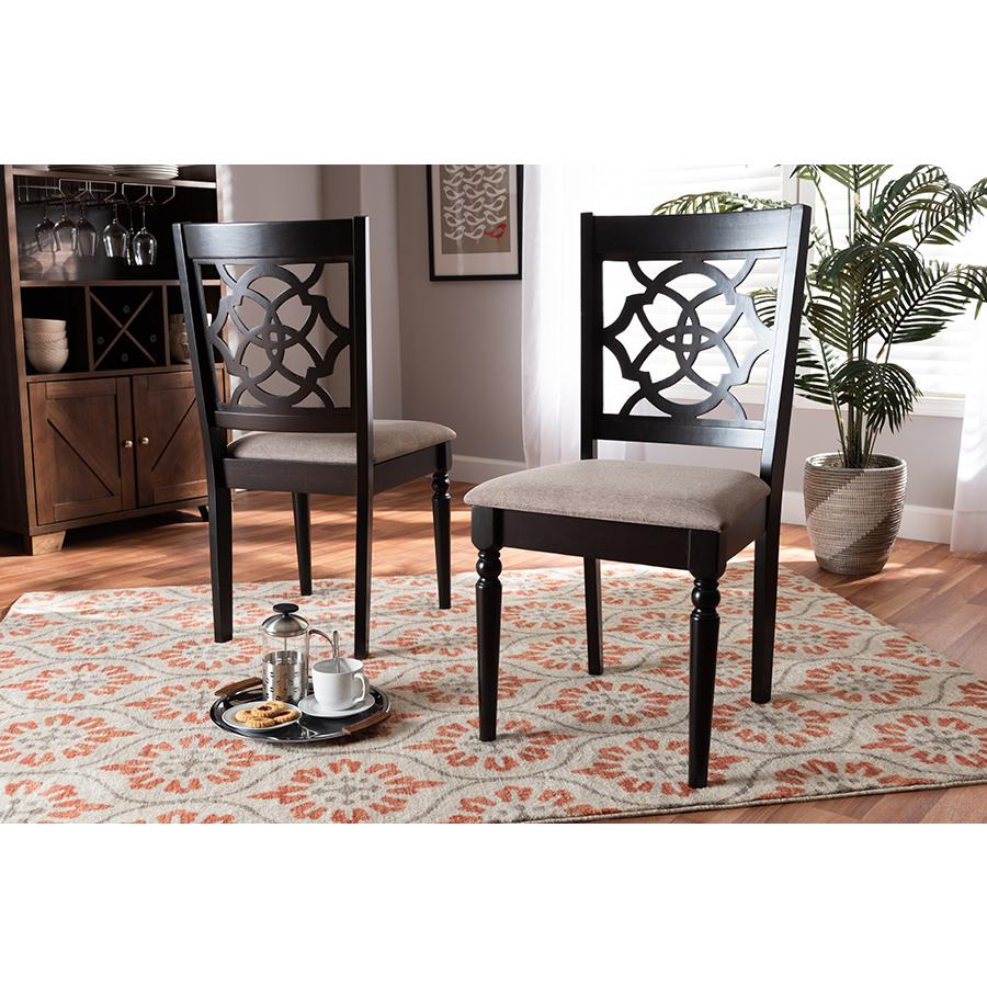 Espresso Brown Finished Wood 2-Piece Dining Chair Set Set. Picture 6