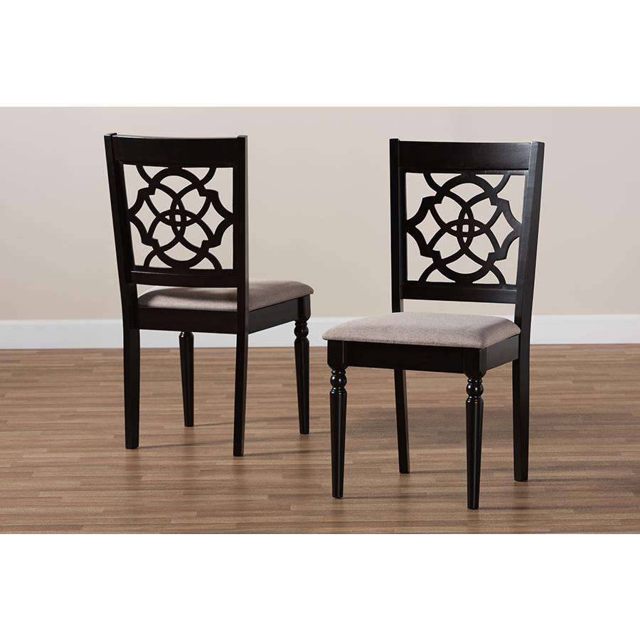 Espresso Brown Finished Wood 2-Piece Dining Chair Set Set. Picture 7