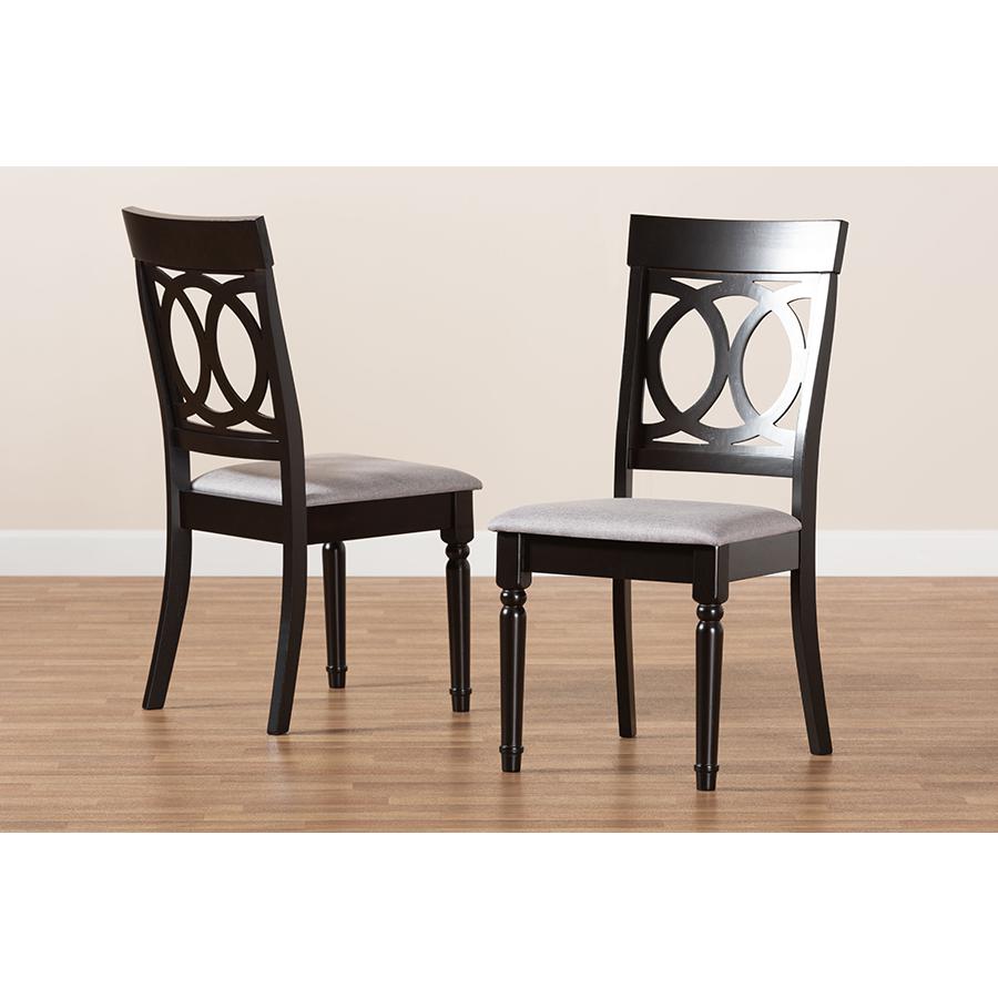 Espresso Brown Finished Wood 2-Piece Dining Chair Set. Picture 7
