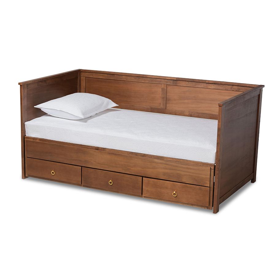 Wood Expandable Twin Size to King Size Daybed with Storage Drawers. Picture 1