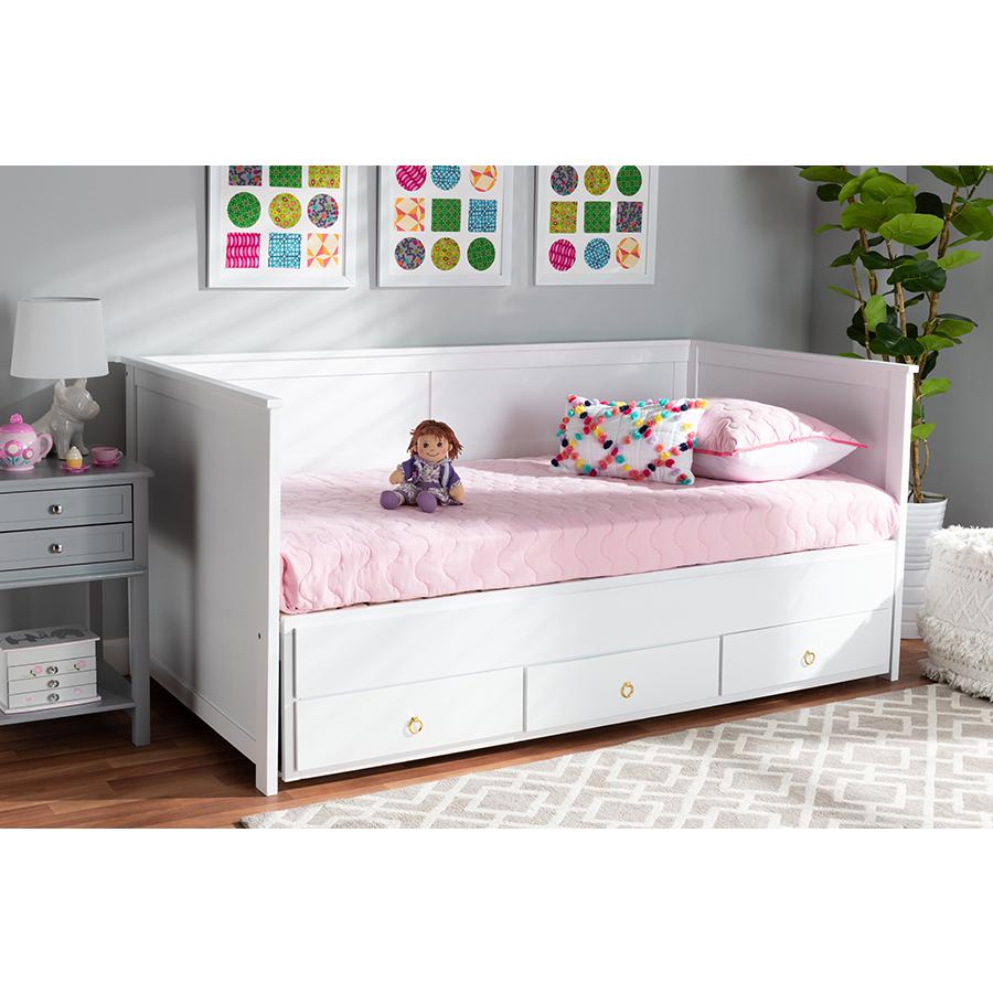 Wood Expandable Twin Size to King Size Daybed with Storage Drawers. Picture 10