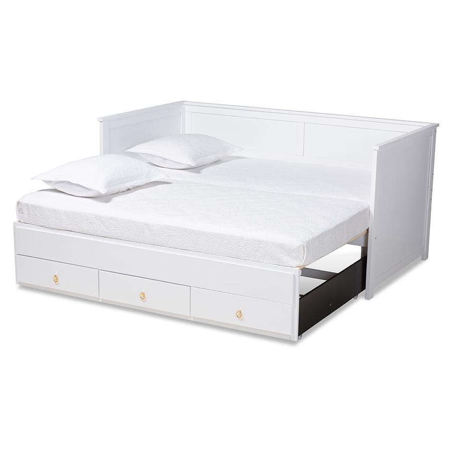 Wood Expandable Twin Size to King Size Daybed with Storage Drawers. Picture 4