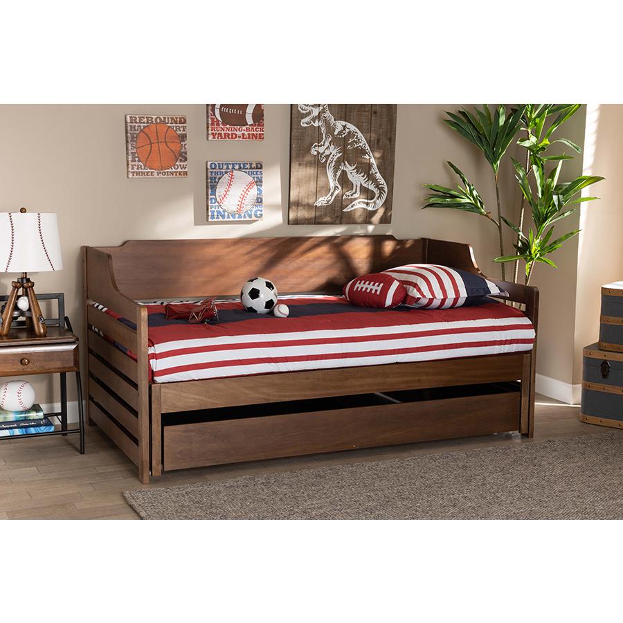 Brown Finished Expandable Twin Size to King Size Daybed with Storage Drawer. Picture 10