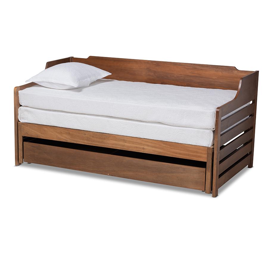 Brown Finished Expandable Twin Size to King Size Daybed with Storage Drawer. Picture 3
