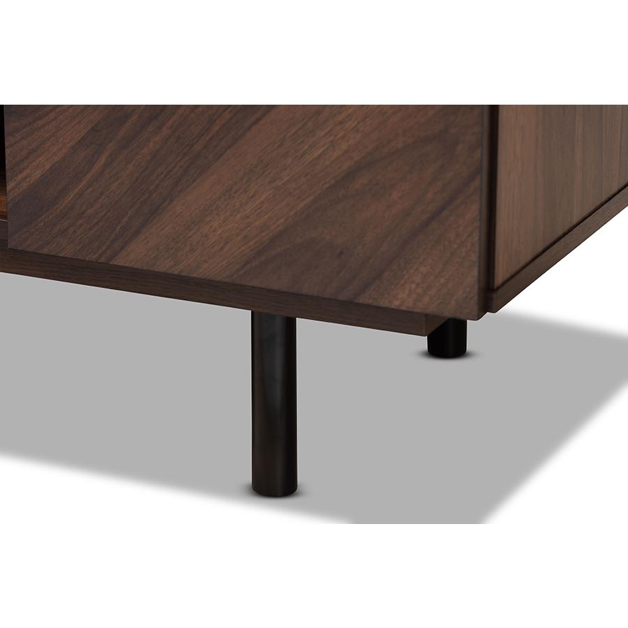 Berit MidCentury Modern Walnut Brown Finished Wood TV Stand. Picture 6