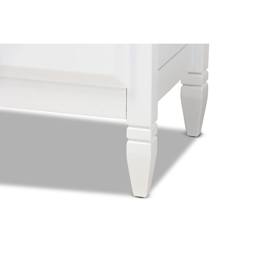 Naomi Classic and Transitional White Finished Wood 6-Drawer Bedroom Dresser. Picture 6