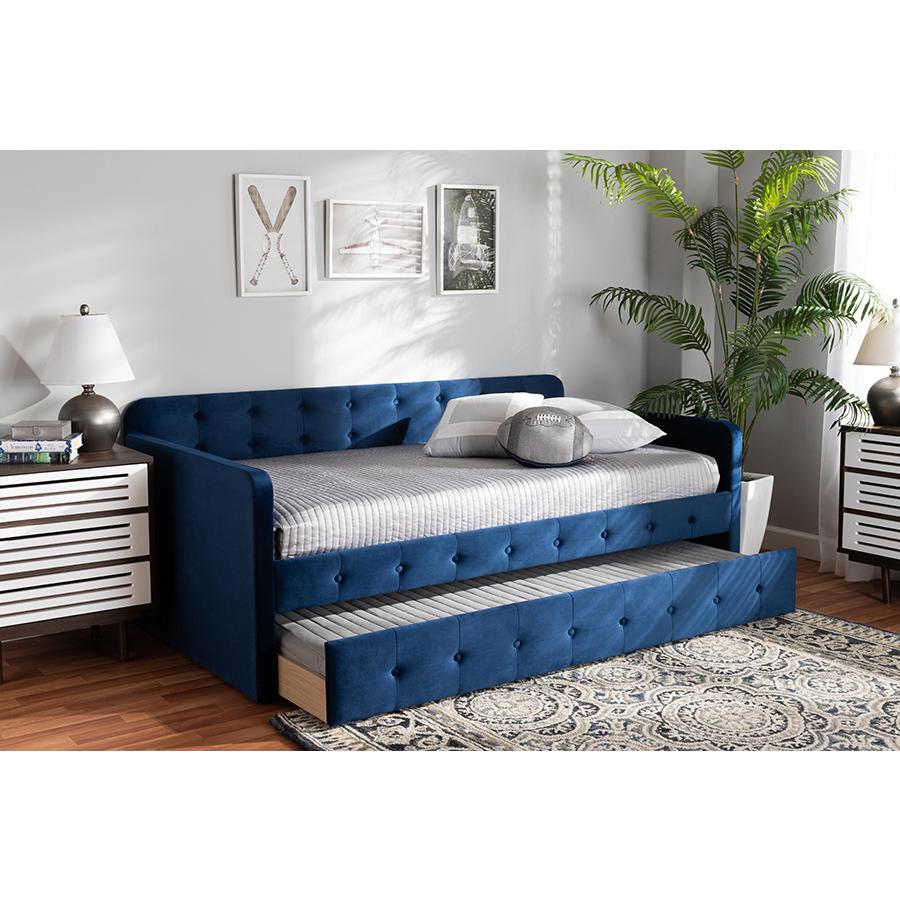 Button Tufted Twin Size Daybed with Trundle. Picture 8