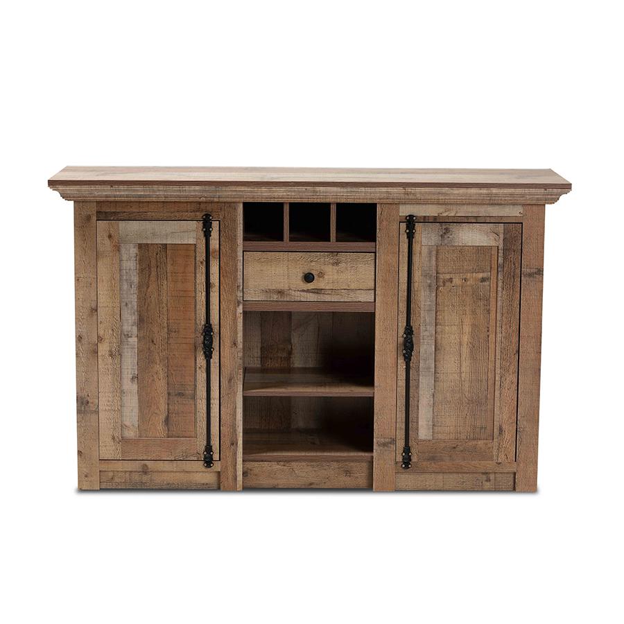 Farmhouse Rustic Finished Wood 2-Door Dining Room Sideboard Buffet. Picture 3