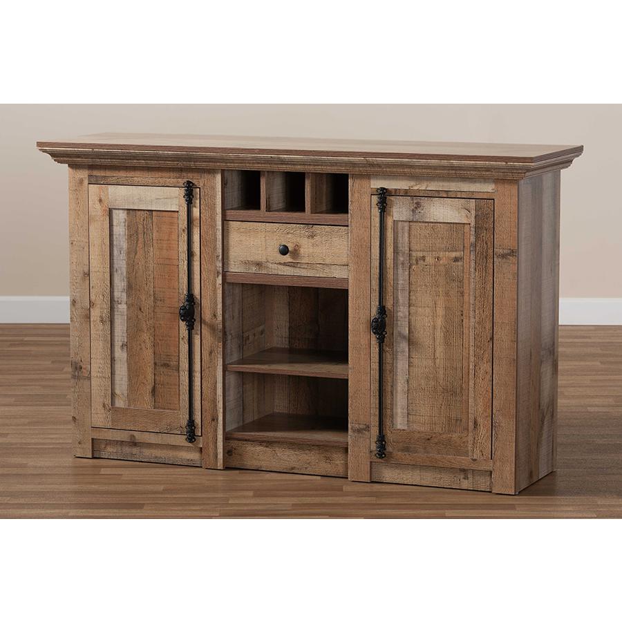 Farmhouse Rustic Finished Wood 2-Door Dining Room Sideboard Buffet. Picture 8