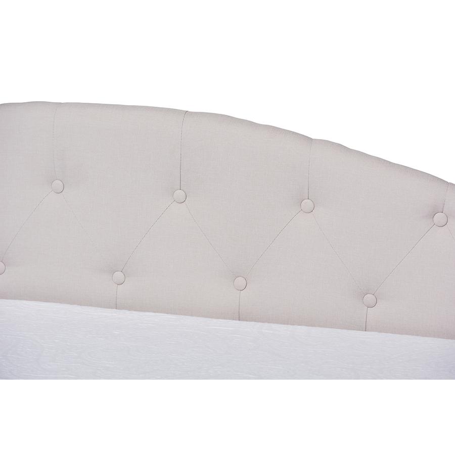 Transitional Beige Fabric Upholstered Twin Size Daybed with Trundle. Picture 6