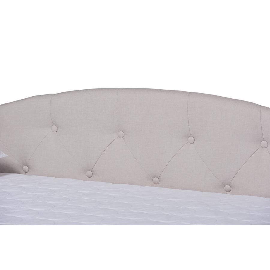Transitional Beige Fabric Upholstered Full Size Daybed with Trundle. Picture 6