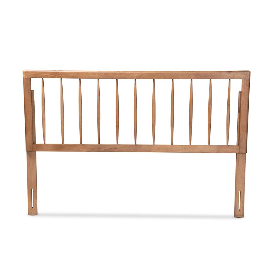 Valin Modern and Contemporary Ash Walnut Finished Wood Full Size Headboard. Picture 2