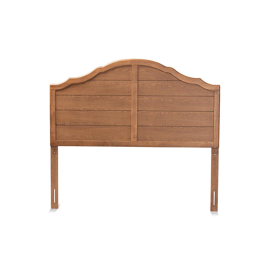 Clive Vintage Traditional Farmhouse Ash Walnut Finished Wood Full Size Headboard. Picture 2