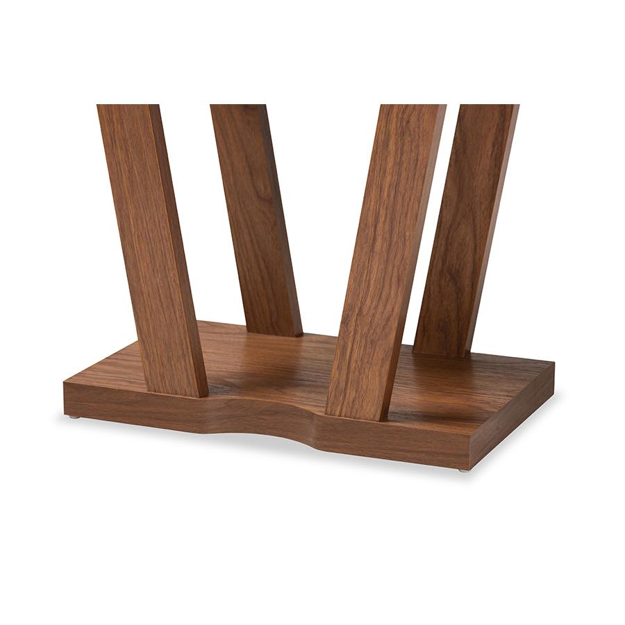 Boone Modern and Contemporary Walnut Brown Finished Wood Console Table. Picture 5