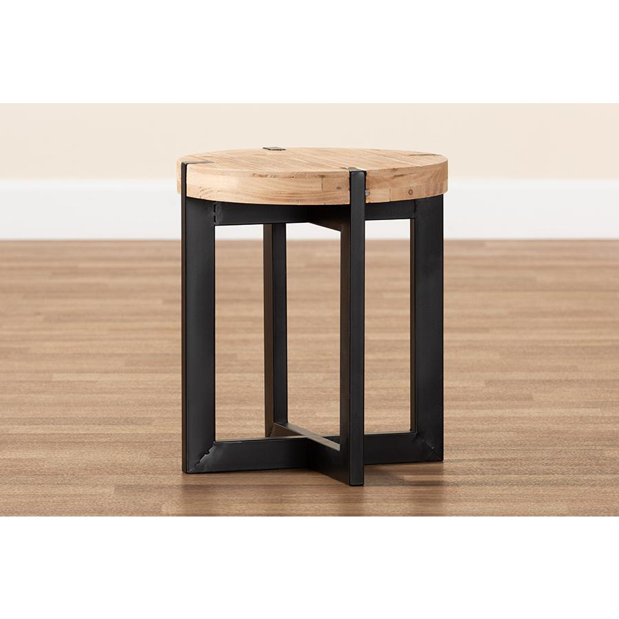 Black Finished Metal End Table. Picture 5