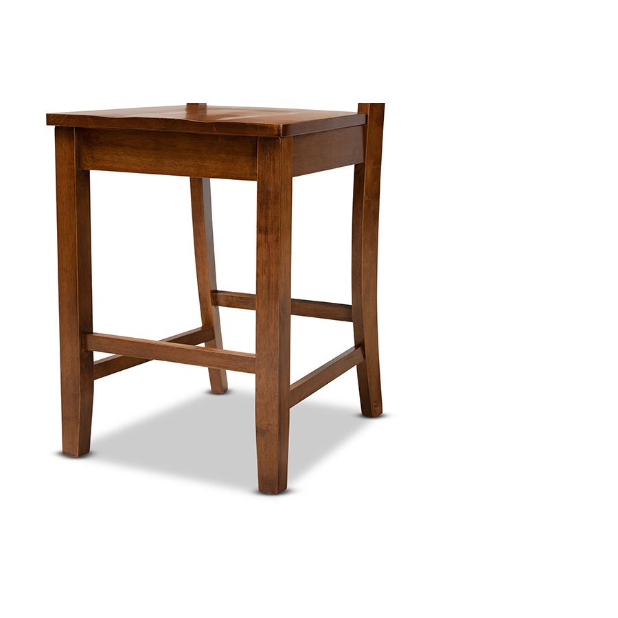 Nicolette Modern and Contemporary Walnut Brown Finished Wood 5-Piece Pub Set. Picture 6