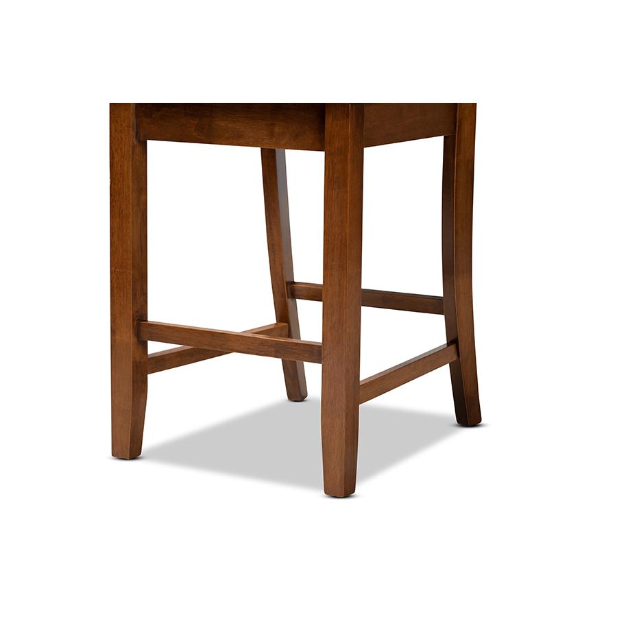 Caron Modern and Contemporary Walnut Brown Finished Wood 5-Piece Pub Set. Picture 6