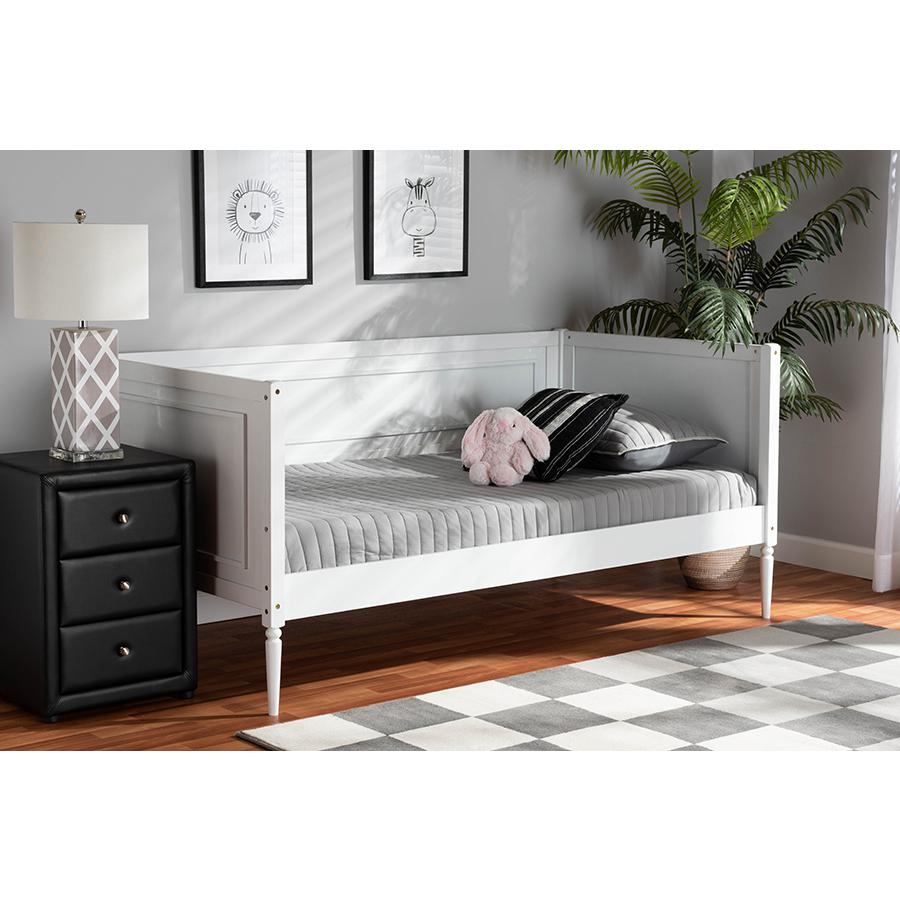 Baxton Studio Daniella Modern and Contemporary White Finished Wood Daybed. Picture 7