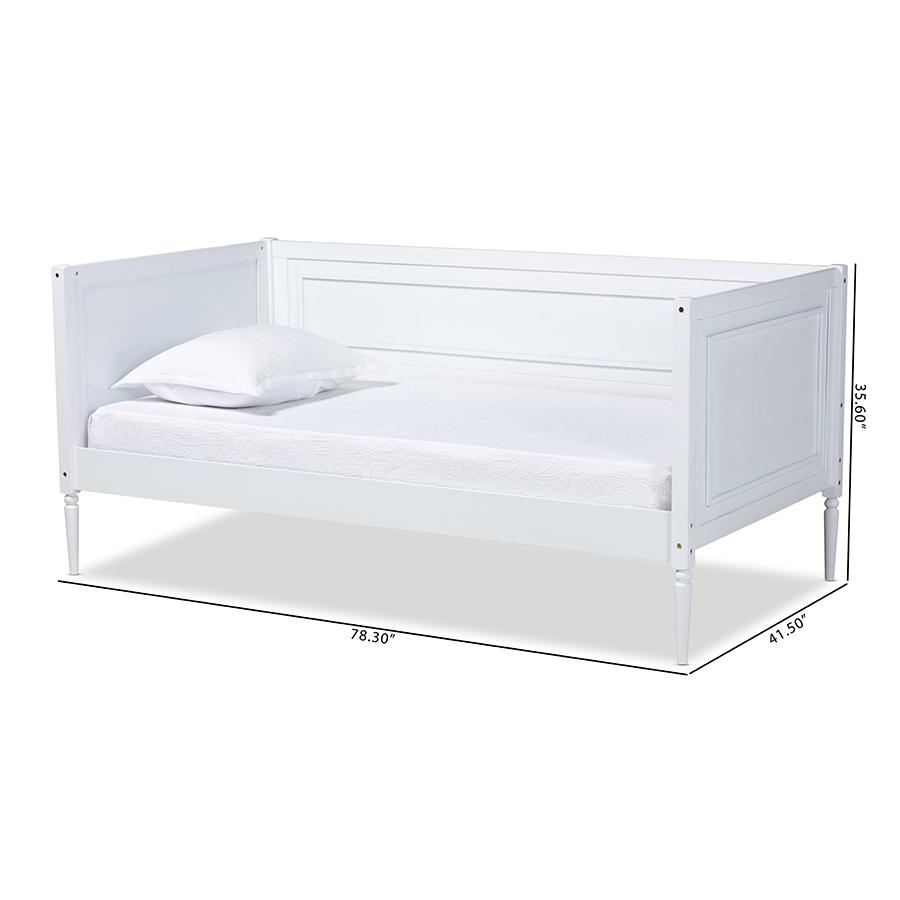 Baxton Studio Daniella Modern and Contemporary White Finished Wood Daybed. Picture 9