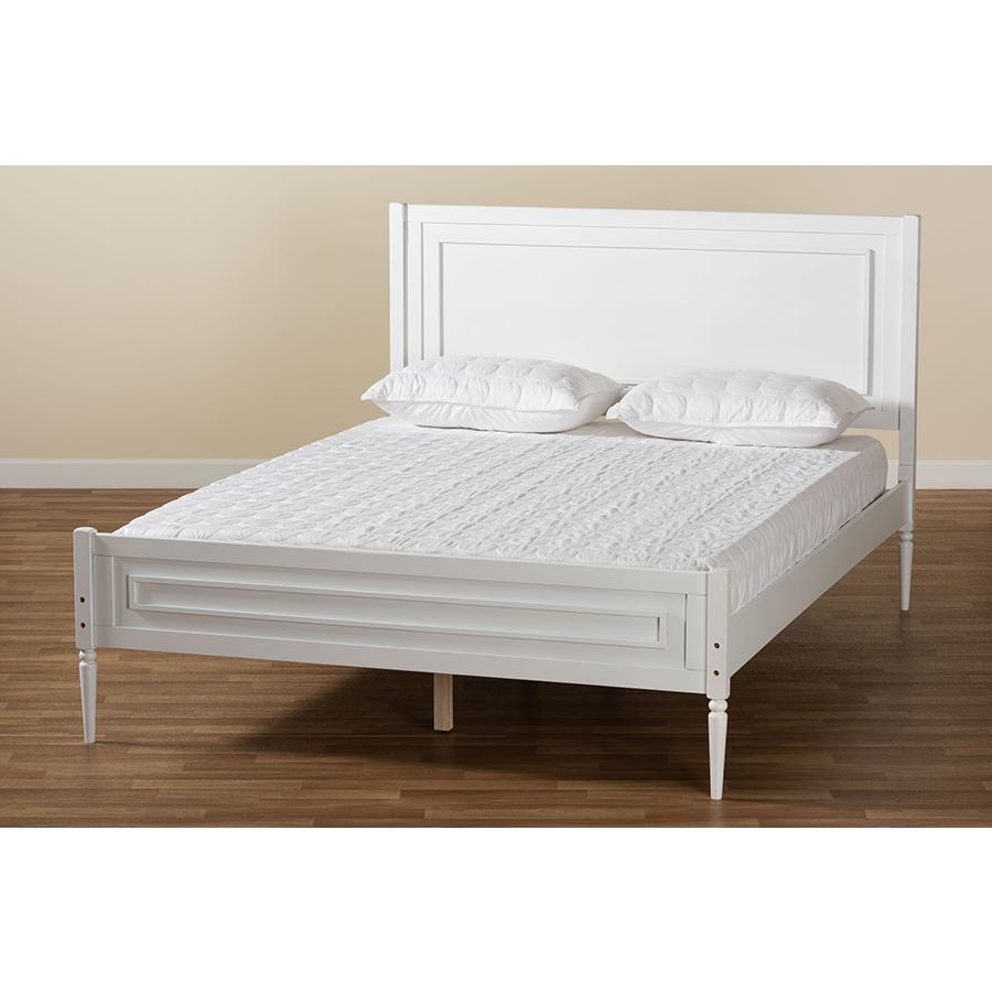Daniella Modern and Contemporary White Finished Wood Full Size Platform Bed. Picture 8