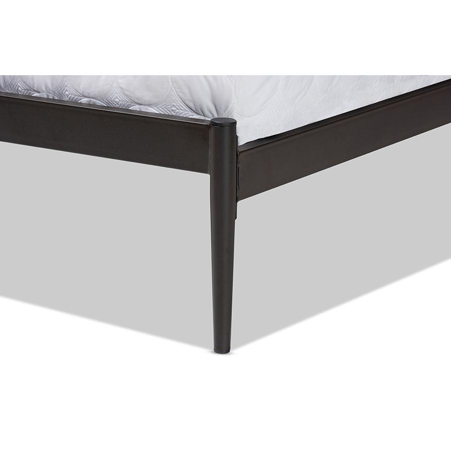 Industrial Black Bronze Metal Queen Size Platform Bed. Picture 5