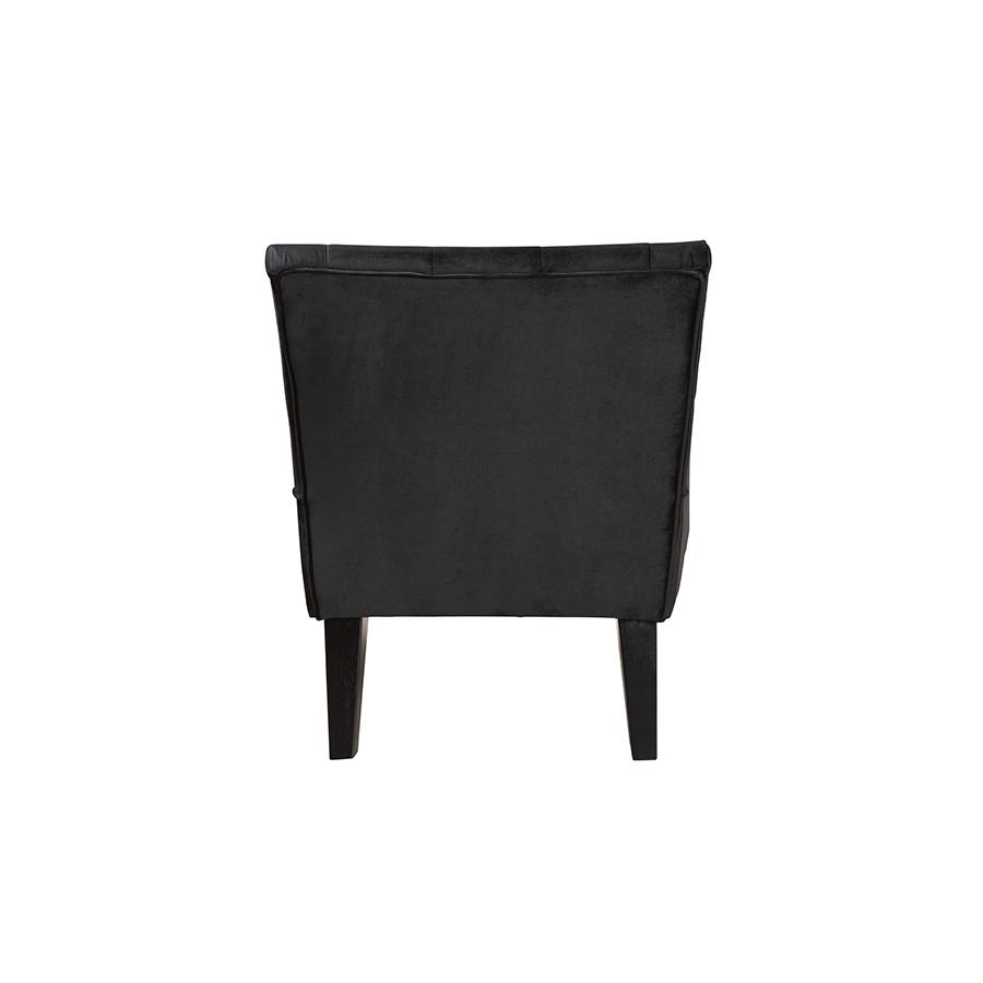 Black Finished Wood Accent Chair. Picture 4