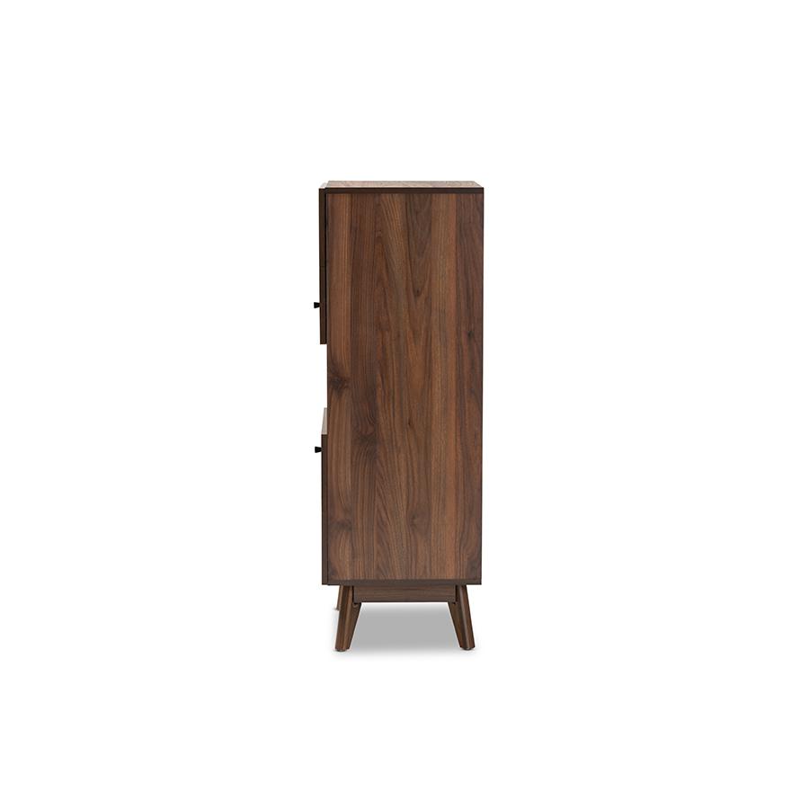 Hartman Mid-Century Modern Walnut Brown Finished Wood Storage Cabinet. Picture 4