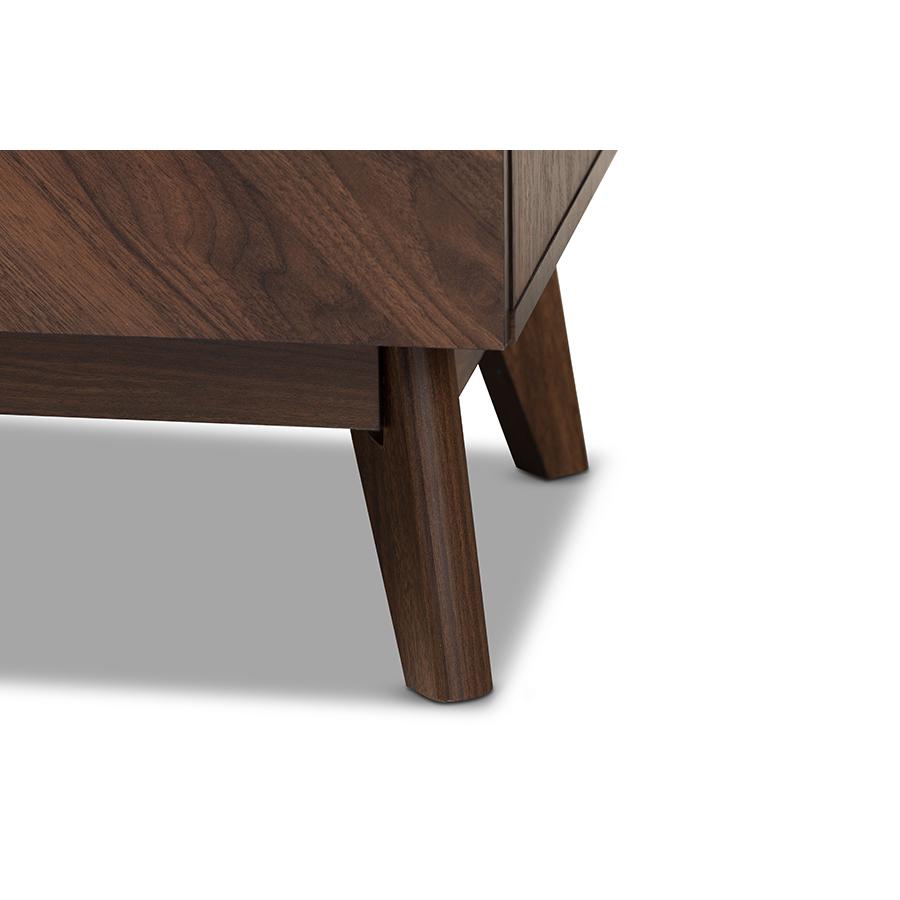 Hartman Mid-Century Modern Walnut Brown Finished Wood 6-Drawer Dresser. Picture 6