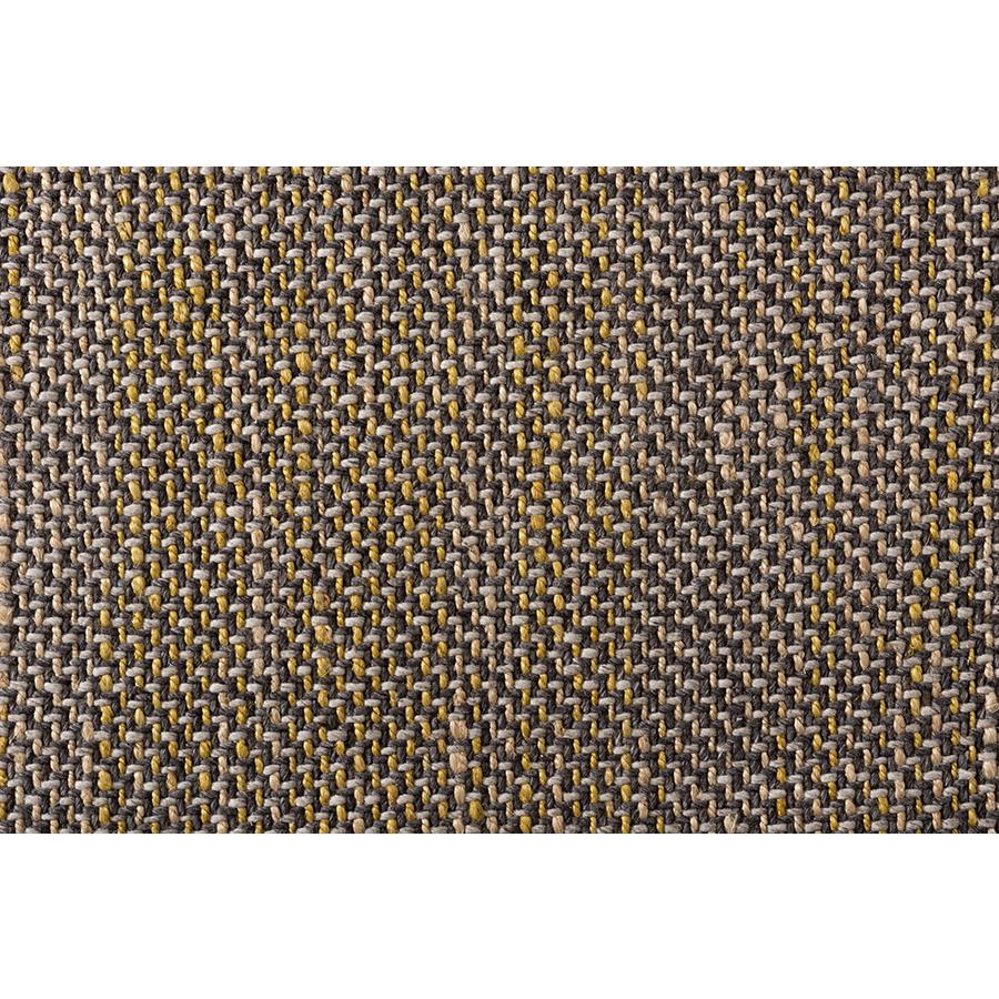 Nurten Modern and Contemporary Yellow and Grey Handwoven Hemp Blend Area Rug. Picture 2