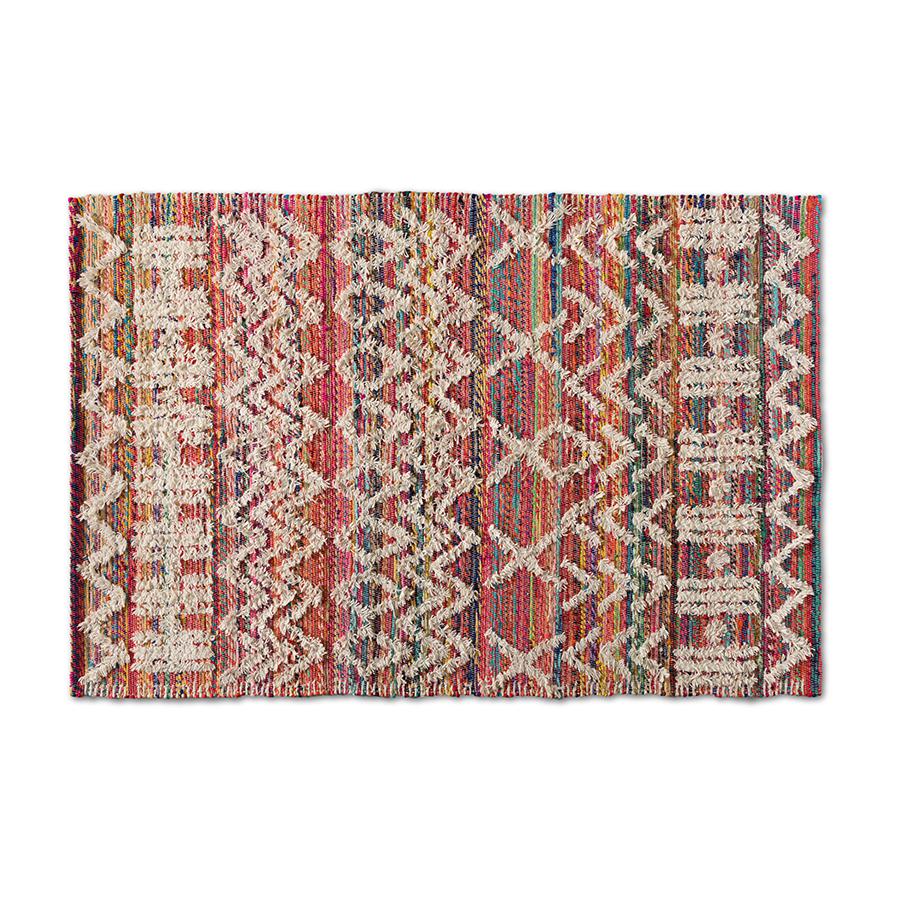 Graydon Modern and Contemporary Multi-Colored Handwoven Fabric Blend Area Rug. Picture 1