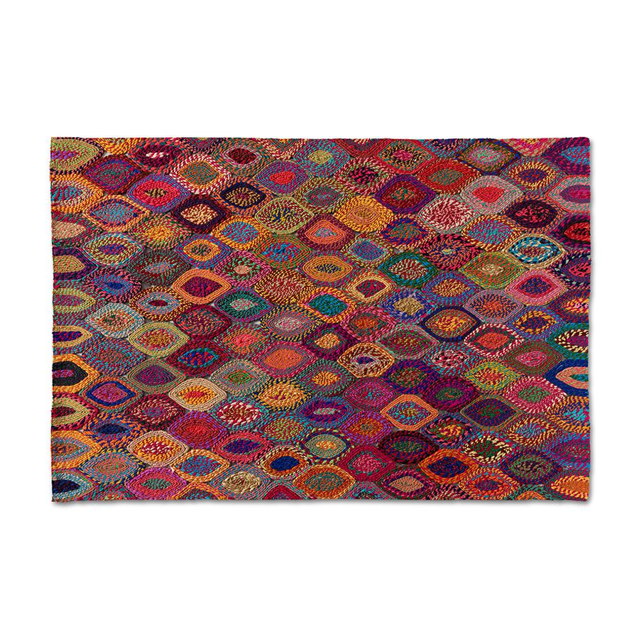 Addis Modern and Contemporary Multi-Colored Handwoven Fabric Area Rug. Picture 1