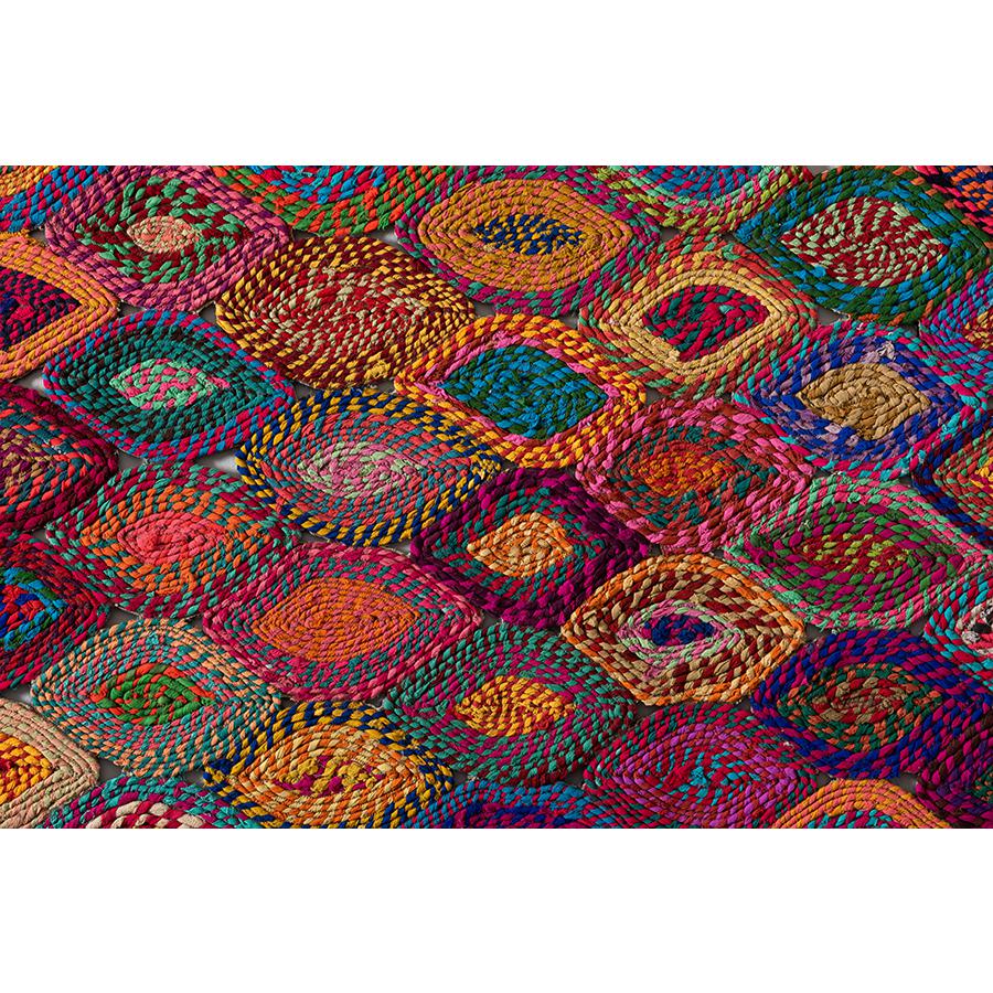 Addis Modern and Contemporary Multi-Colored Handwoven Fabric Area Rug. Picture 2