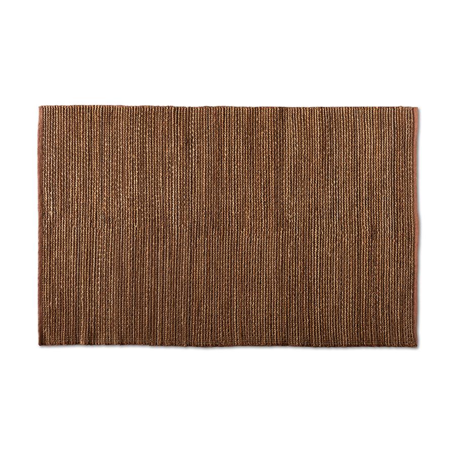Zaguri Modern and Contemporary Natural Handwoven Leather Blend Area Rug. Picture 1
