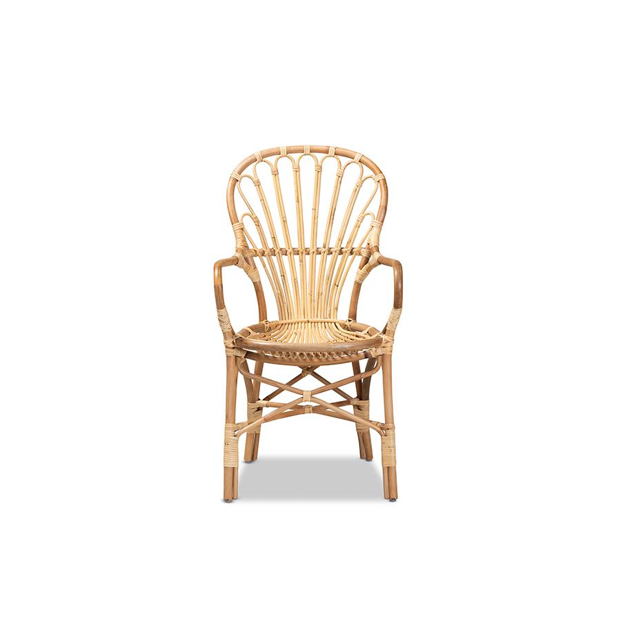 Natural Finished Rattan Dining Chair. Picture 2