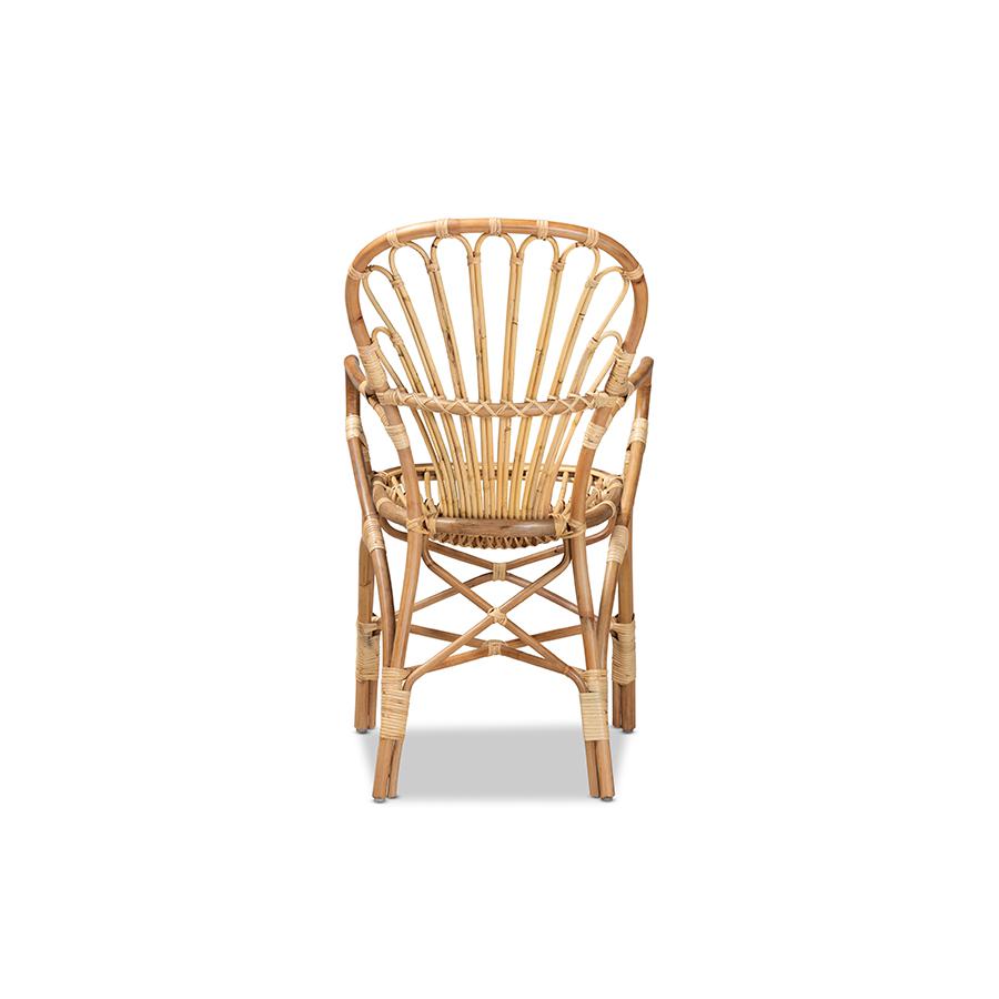 Natural Finished Rattan Dining Chair. Picture 4