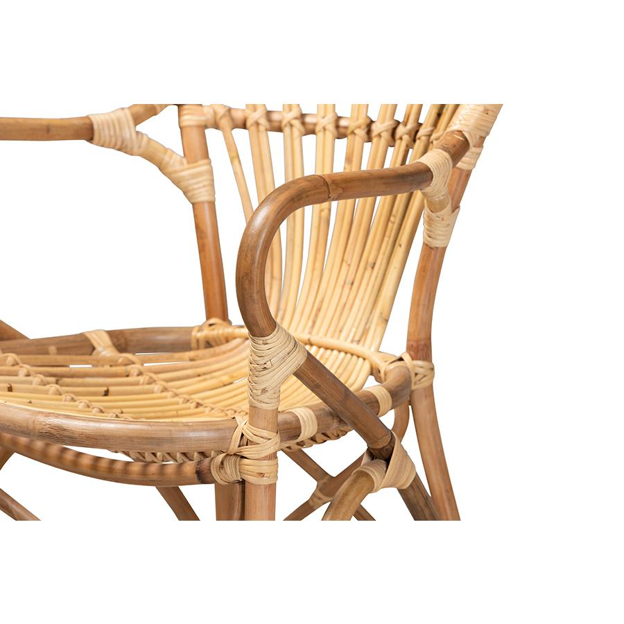 Natural Finished Rattan Dining Chair. Picture 6