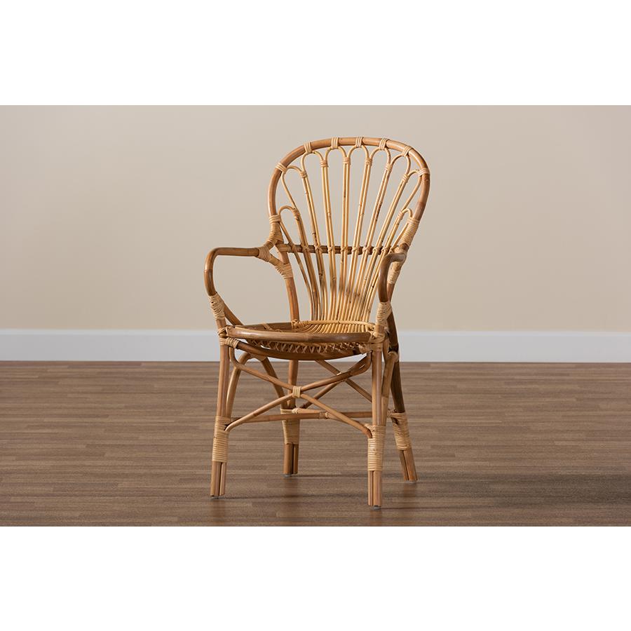 Natural Finished Rattan Dining Chair. Picture 9