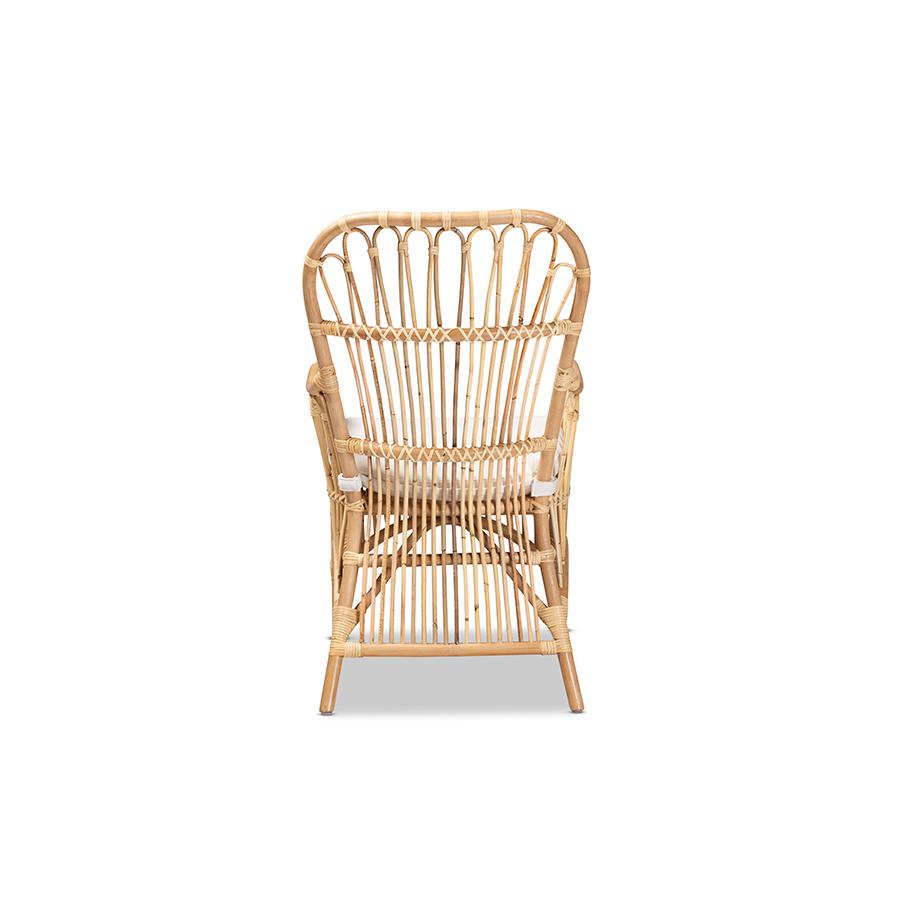 bali & pari Aya Modern and Contemporary Natural Finished Rattan Armchair. Picture 4