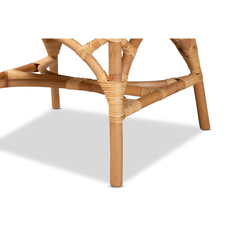 bali & pari Delta Modern and Contemporary Natural Finished Rattan Dining Chair. Picture 7