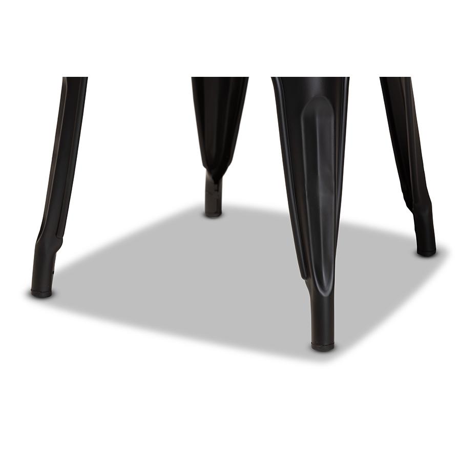 Ryland Modern Industrial Black Finished Metal 4-Piece Dining Chair Set. Picture 4