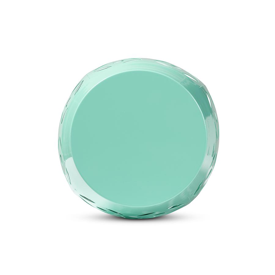 Hallie Modern and Contemporary Aqua Finished Metal Outdoor Side Table. Picture 3
