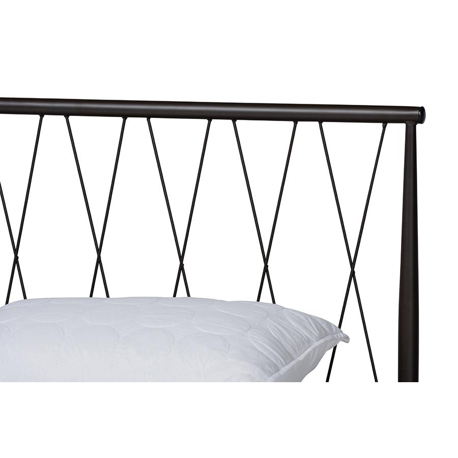 Baxton Studio Nano Modern and Contemporary Black Finished Metal Full Size Platform Bed. Picture 5