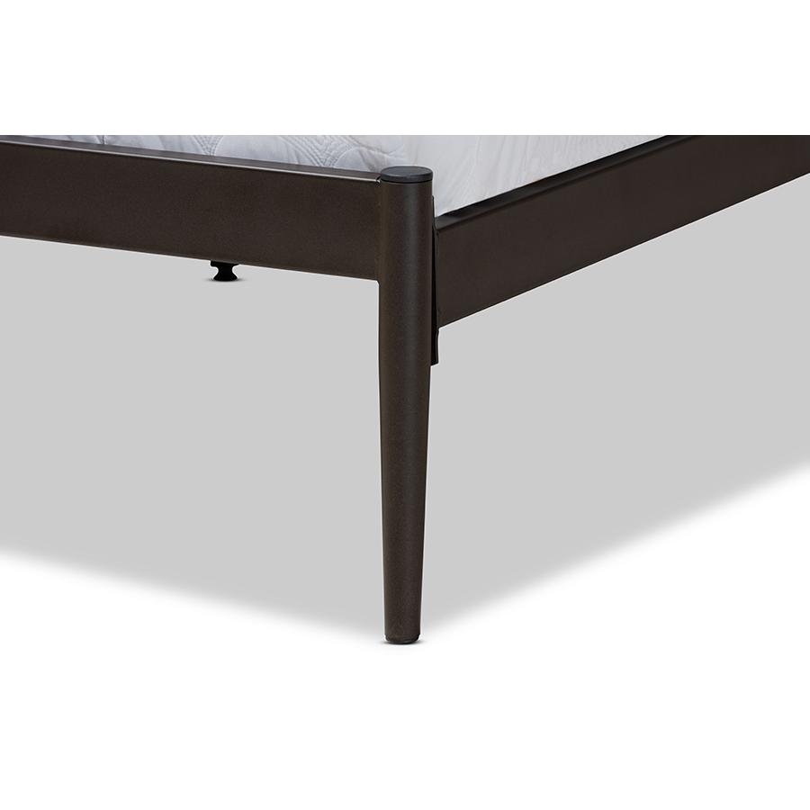 Baxton Studio Nano Modern and Contemporary Black Finished Metal Full Size Platform Bed. Picture 6