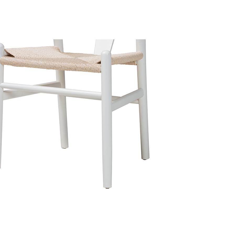 Baxton Studio Paxton Modern White Finished Wood 2-Piece Dining Chair Set. Picture 5